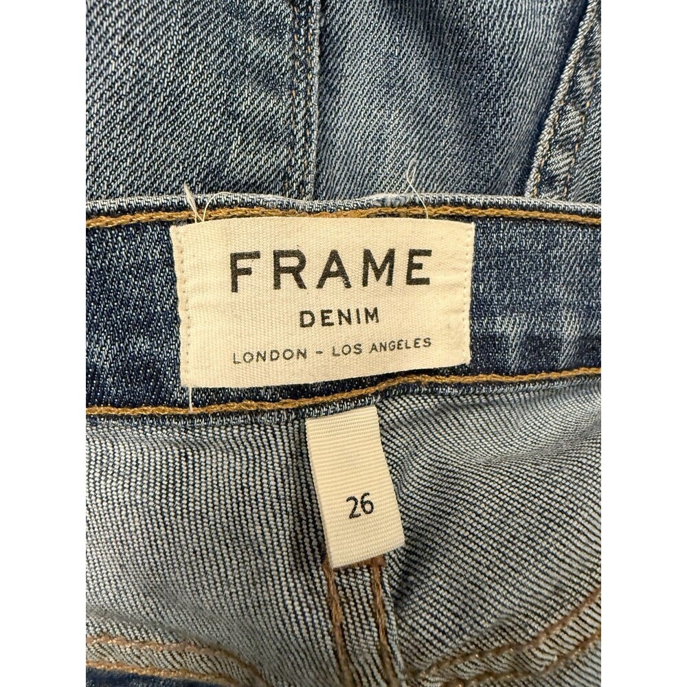 FRAME Le Nouveau Split-Hem Straight Jeans‎ Raw Hem Distressed 26 - Picture 3 of 8